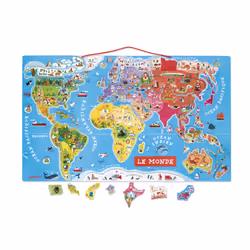 Juratoys Puzzle Monde Magnétique 92 Pcs (Bois)