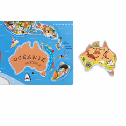 Juratoys Puzzle Monde Magnétique 92 Pcs (Bois) - Vue supplémentaire 4