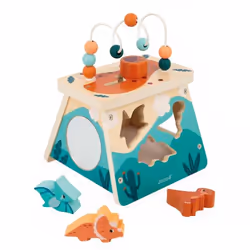 JANOD Volcan Multi-activités Dino, 1 an(s), Métal, Bois, Multicolore