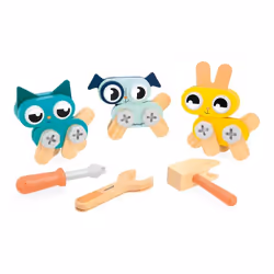 3 Petits Animaux à Bricoler BricoKids - Jeu de Construction Enfant - 53 Accessoires - Jeu dImitation - Dès 3 Ans