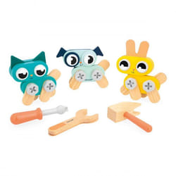 3 Petits Animaux à Bricoler BricoKids - Jeu de Construction Enfant - 53 Accessoires - Jeu dImitation - Dès 3 Ans