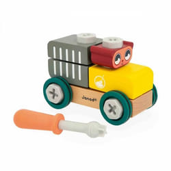 Voiture à Bricoler Ours BricoKids - Jeu de Construction Enfant - 24 Accessoires + 1 Outil - Jeu dImitation - Dès 24 Mois