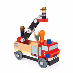 JANOD Brico'kids Fire Engine, Bois, France, 145 mm, 300 mm, 300 mm, Boîte