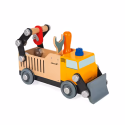 JANOD Brico'kids wooden builder’s truck, Bois, France, 145 mm, 230 mm, 300 mm, Boîte