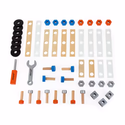Juratoys Baril Brico'Kids 50 Pièces (Bois)