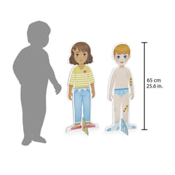 JANOD Un Jour Le Docteur - 49 Accessoires en Carton - Grands Personnages - Jouet d'Imitation Métier - Développe l'imagination - Produit FSC TM