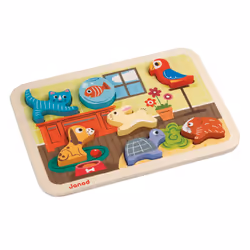 Juratoys Chunky Puzzle Animaux 7 Pcs (Bois), 1,5 an(s)