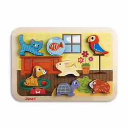 Juratoys Chunky Puzzle Animaux 7 Pcs (Bois)
