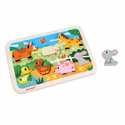 JANOD Chunky Puzzle Ferme, 7 pièce(s), Ferme, 1,5 an(s)