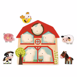 JANOD Puzzle Musical Les Copains de la Ferme