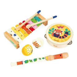 Set Musical Gioia - 4 Instruments de Musique Enfant - Jouets dImitation et dÉveil Musical - Jeu en Bois FSC - Dès 18 Mois
