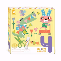 Kit Découpage et Collage Dès 4 Ans - 4 Tableaux - Kit Loisir Créatif Enfant
