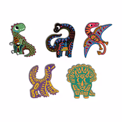 JANOD Scratch Art Dinosaur Cut Outs