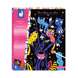 JANOD Scratch Art Cats, Carton, Bois