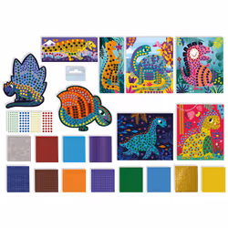 Juratoys Kit Créatif - Mosaïques Dinosaures, 4 an(s), Carton, mousse, Plastique, Multicolore