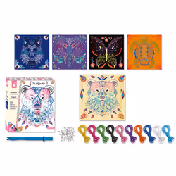 Juratoys Kit Créatif - Fils Tendus Animaux, 8 an(s), Carton, Métal, Plastique, Coton, Multicolore