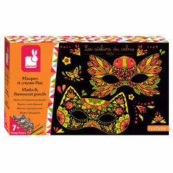 JANOD Creative Kit - Fluorescent Masks and Pencils, Carton, Bois, 1 pièce(s), 220 mm, 40 mm, 130 mm, France