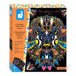 JANOD Creative Kit - Colour-in fluorescent animals, Carton, Plastique, 1 pièce(s), 220 mm, 40 mm, 260 mm, France