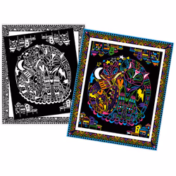 JANOD Creative Kit - Colour-in fluorescent animals 1 pièce(s)