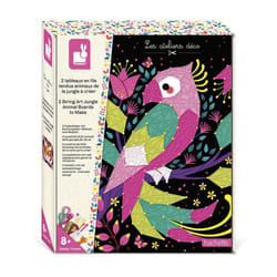 Kit Créatif - Coffret 2 Tableaux Fils Tendus Animaux De La Jungle À Créer