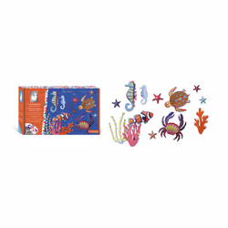 JANOD Les Ateliers du Calme - 4 Animaux Marins en Papier 3D à Créer - Kit Créatif Enfant - Apprentissage Motricité Fine et Co ...