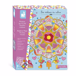 Kit créatif Janod Peinture arc en ciel Mandalas 4 tableaux