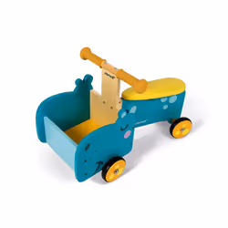 Juratoys Porteur Hippo (Bois), 1 an(s), Bois, Bleu, Jaune