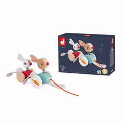 Juratoys Lapins À Promener (Bois)