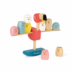 JANOD Jeu D'Équilibre Flamant Rose (Bois), 3 an(s), Bois, Multicolore