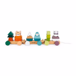 JANOD Train La balade des animaux (bois) - Partenariat WWF®, 12 mois, Multicolore