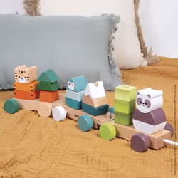 JANOD Train La balade des animaux (bois) - Partenariat WWF®