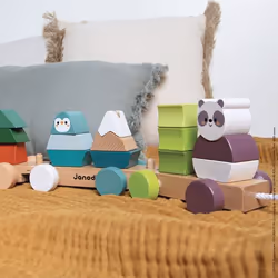 JANOD Train La balade des animaux (bois) - Partenariat WWF®