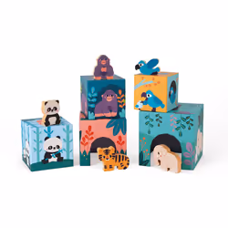JANOD Cardboard Tower with Wooden Animal Figures In partnership with WWF® - Vue supplémentaire 3