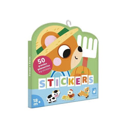 50 Grandes Gommettes Repositionnables pour Enfants - Animaux de la Ferme - Pré-découpées pour Faciliter la Préhension - 18 mois +