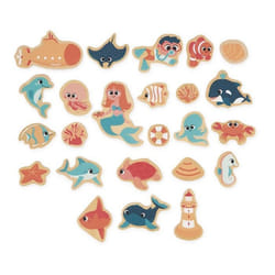 Magnets - Janod - Monde Marin - 24 Pièces - Bois - Illustrés