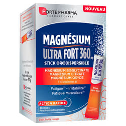 Forté Pharma Magnésium Ultra Fort 360 mg 30 Sticks Orodispersibles