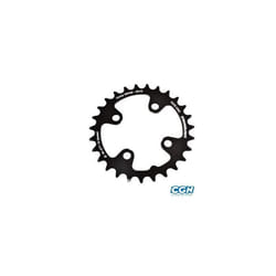 Plateau vtt double diam 64 inter 27dts noir 4 branches alu 7075 strong 10v sram xx+shiman