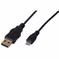 MCL MC922AHB-2M, 2 m, USB A, Micro-USB B, Mâle/Mâle, Noir