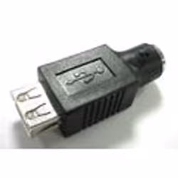 MCL Changeur de genre USB type A femelle / mini din 6 male, USB, mini din 6, Noir