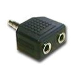 MCL Doubleur de jack 3,5mm stereo ( 1Male / 2 Femelle) HQ Jack 3.5 mm mail 2 x Jack 3.5 mm femail Noir
