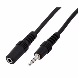 MCL MC711GE-2M, 3,5mm, Mâle, 3,5mm, Femelle, 2 m, Noir