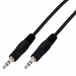 MCL Cable jack 3.5mm male stereo, 3,5mm, 3,5mm, 5 m, Noir