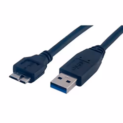 MCL 1m USB3.0, 1 m, USB A, Micro-USB B, USB 3.2 Gen 1 (3.1 Gen 1), Mâle/Mâle, Noir