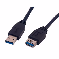 MCL MC923AMF-1M/N, 1 m, USB A, USB A, USB 3.2 Gen 1 (3.1 Gen 1), Mâle/Femelle, Noir