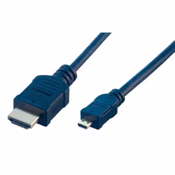 MCL MC386-2M, 2 m, HDMI Type A (Standard), HDMI Type D (Micro), Compatibilité 3D, Noir