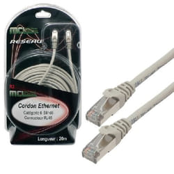 MCL FCC6BMZ-20M câble de réseau Gris Cat6 F/UTP (FTP)