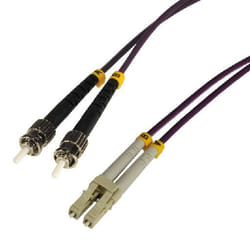 MCL 3m ST/LC OM4 câble de fibre optique Noir, Multicolore