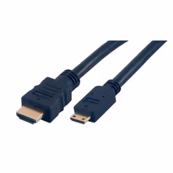 MCL 1m HDMI, 1 m, HDMI Type A (Standard), HDMI Type C (Mini), Compatibilité 3D, Noir