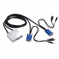 MCL KVM Switch 2 UC USB / 1 Console PS2, USB, PS/2, USB, PS/2, Avec fil