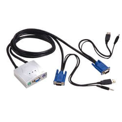 MCL KVM Switch 2 UC USB / 1 Console PS2 commutateur écran, clavier et souris